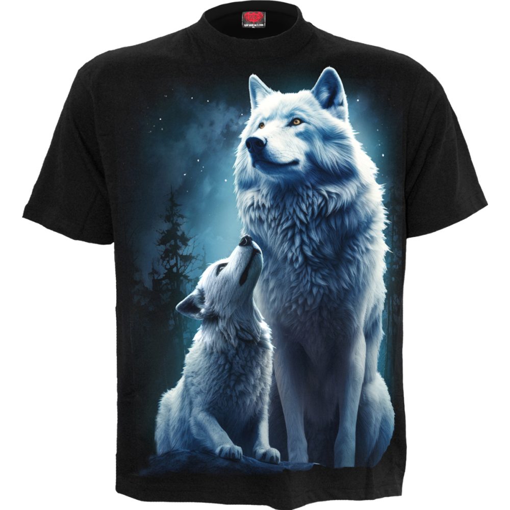 Spiral - Wolf Guardian Unisex T-shirt - Zwart